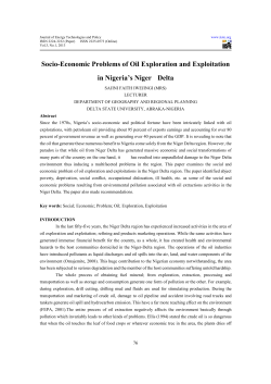 Socio-Economic Problems of Oil Exploration and Exploitation in