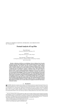 Formal Analysis of Log Files