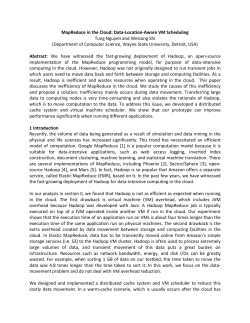 MapReduce in the Cloud - Computer Science