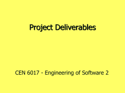 Project Deliverables