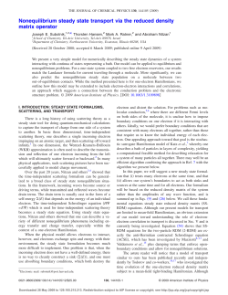 Nonequilibrium steady state transport via the reduced density matrix