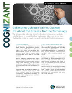 Optimizing Outcome-Driven Change: It`s About the