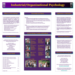 Industrial/Organizational Psychology