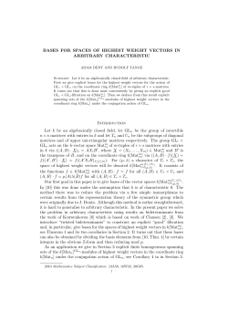 BASES FOR SPACES OF HIGHEST WEIGHT VECTORS IN