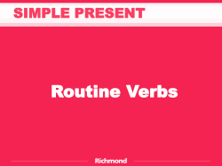 EF 1: Routine Verbs