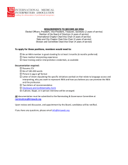 Be an IMIA member in good standing for at least 3 months (6 months