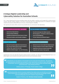 A Unique Digital Leadership and Cybersafety Solution for Australian