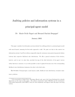 Auditing policies and information systems in a principal