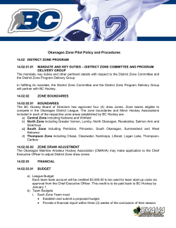 Okanagan Zone Pilot Policy and Procedures