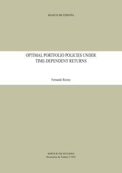 Optimal portfolio policies under time-dependent