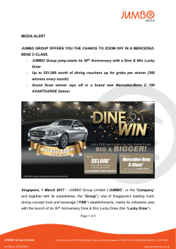 jumbo group offers you the chance to zoom off in a mercedez