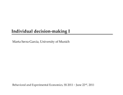 Individual decision