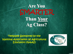 Are You Smarter Than Your Ag Teacher?
