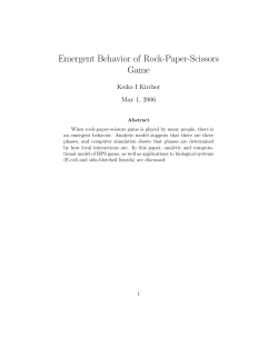 Emergent Behavior of Rock-Paper