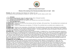 Minutes - Oakley and Deane