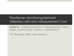 FlowSense: Monitoring Network Utilization with Zero Measurement