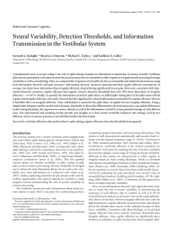 Neural Variability, Detection Thresholds, and Information