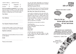 How to let us know what you think of our services