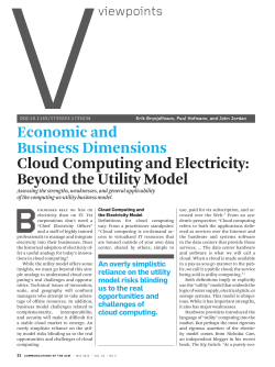 Cloud computing and electricity: beyond the utility model