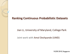 Ranking Continuous Probabilistic Datasets