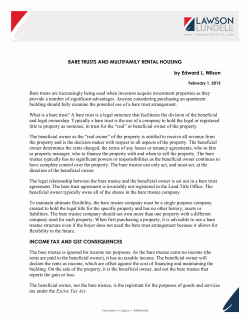 paper on bare trustees and share v