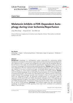Melatonin Inhibits mTOR-Dependent Auto