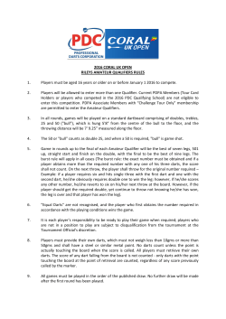 2016 CORAL UK OPEN RILEYS AMATEUR QUALIFIERS RULES 1