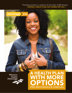 Individual Sales Brochure - Western Health Advantage