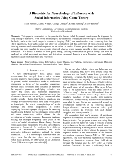A Biometric for Neurobiology of Influence with Social Informatics