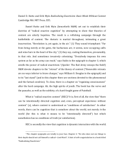 Debunking enactivism: a critical notice of Hutto and Myin`s