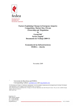 Factors Explaining Charges in European Airports: Competition
