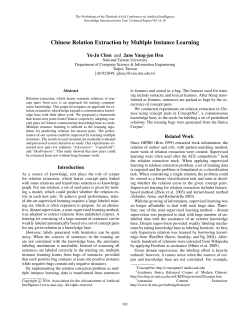 Chinese Relation Extraction for Knowledge Base Expansion