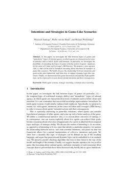 Intentions and Strategies in Game