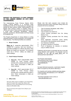 RFQ - Joburg Market