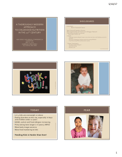 NJ AAP-Modern Approach to Childhood Nutrition