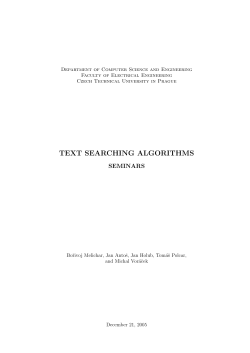 text searching algorithms - The Prague Stringology Club
