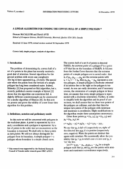 A LINEAR ALGORITHM FOR FINDING THE CONVEX - IME-USP