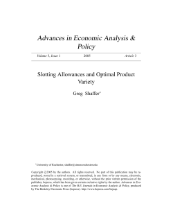 Slotting Allowances and Optimal Product Variety