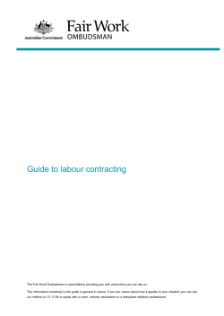 Guide to labour contracting