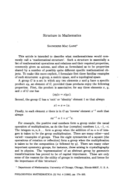 Structure in Mathematics