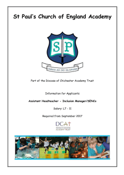 Assistant Headteacher - Inclusion Manager/SENCo