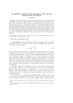 AN ORDERING METHOD FOR THE DIRECT SOLUTION OF