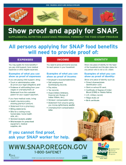 Show proof and apply for SNAP.