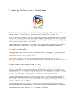 Creativity Techniques - podcasts.shelbyed.k12.al.