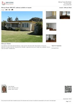 Listing Number 1445213, located in Moruya Heads