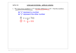 let "x" represent a number let