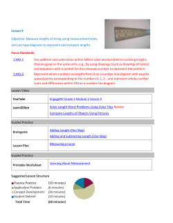 Solve Length Word Problems Using Color Tiles Review