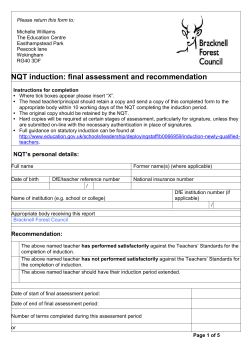 NQT Induction Assessment form - final