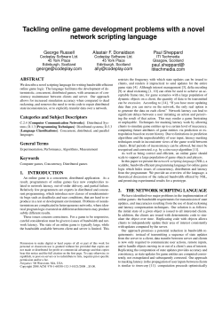 Tackling online game development problems with a