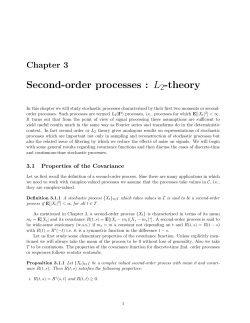 Second-order processes : L2 -theory